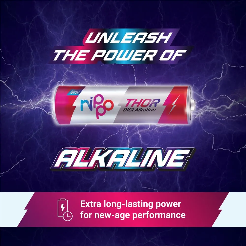Nippo AAA Thor Digi Alkaline Batteries (Pack of 10) view 4